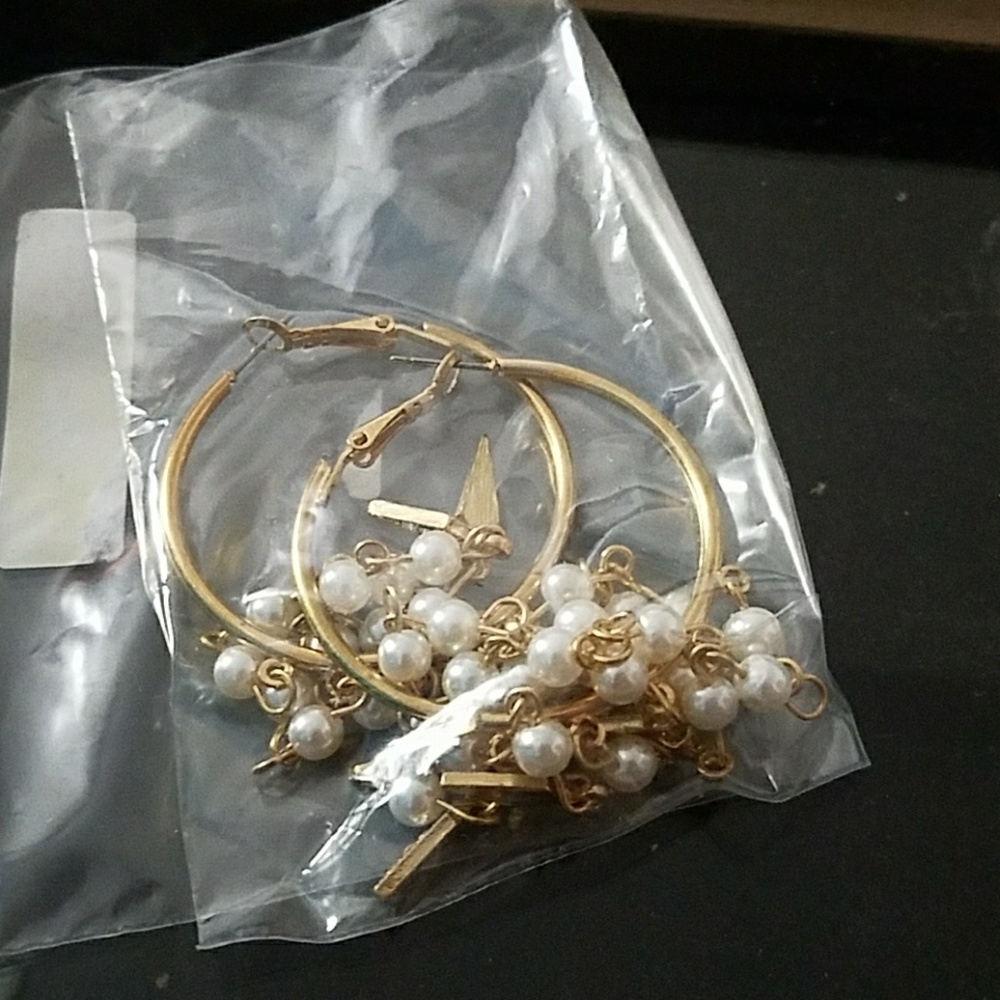 Gold hoop earrings